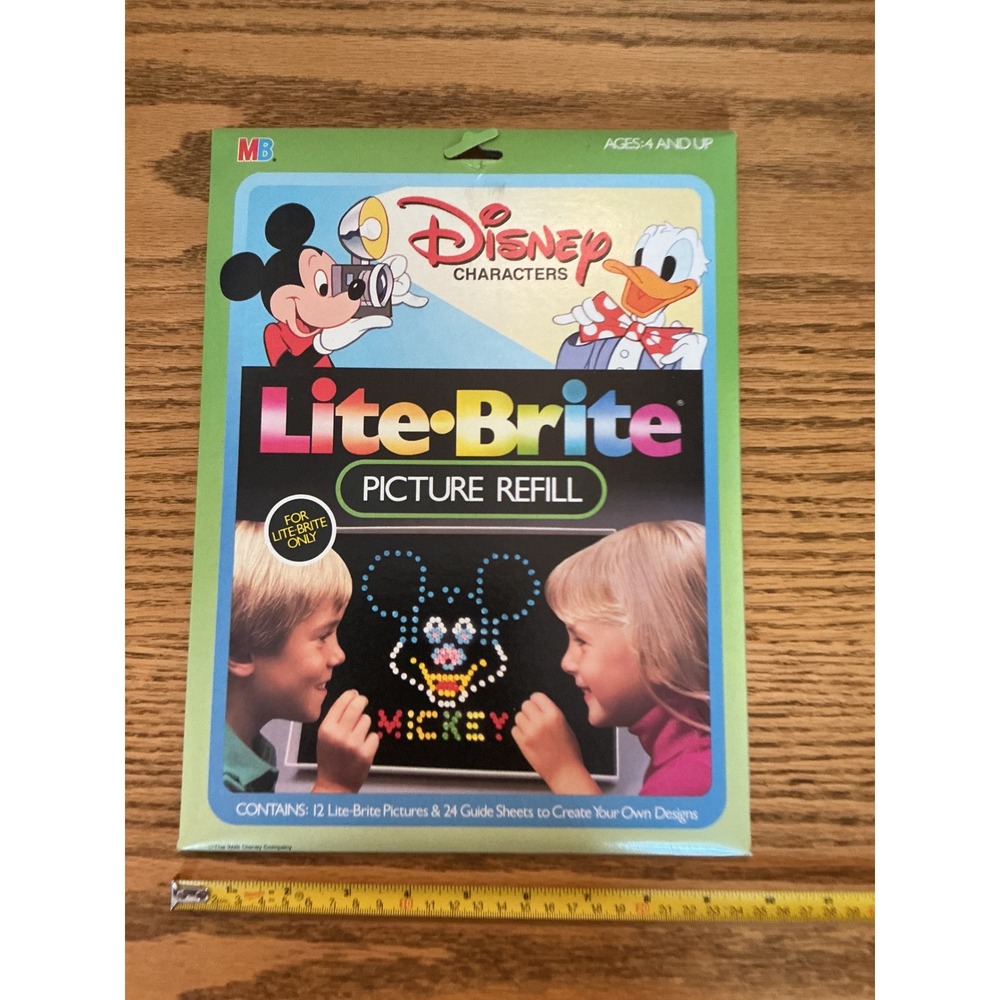 Vintage Lite-Brite Picture Refill Disney Mickey Mouse Beauty and the Beast MB
